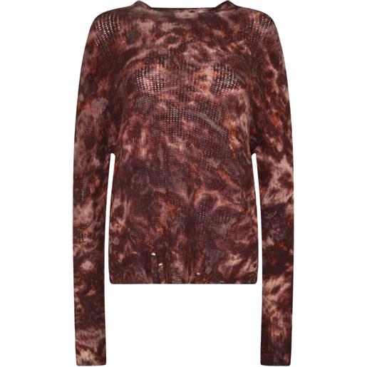 Avant Toi maglione con fantasia tie dye - rosso