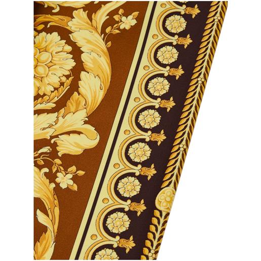 Versace leggings barocco con stampa - marrone