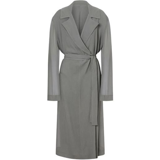 Alberta Ferretti cappotto con cintura - grigio