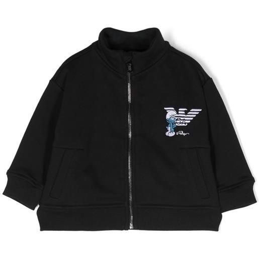 Emporio Armani Kids felpa con ricamo - blu