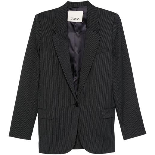 ISABEL MARANT blazer monopetto gessato - blu