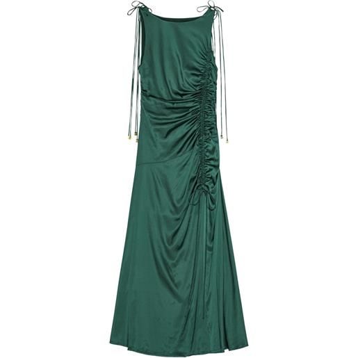 GANNI abito in raso - verde