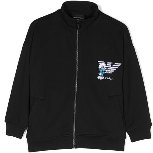 Emporio Armani Kids giacca con ricamo x smurfs - blu