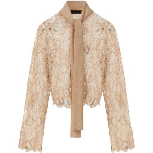 Fabiana Filippi camicia con collo lavallière - toni neutri