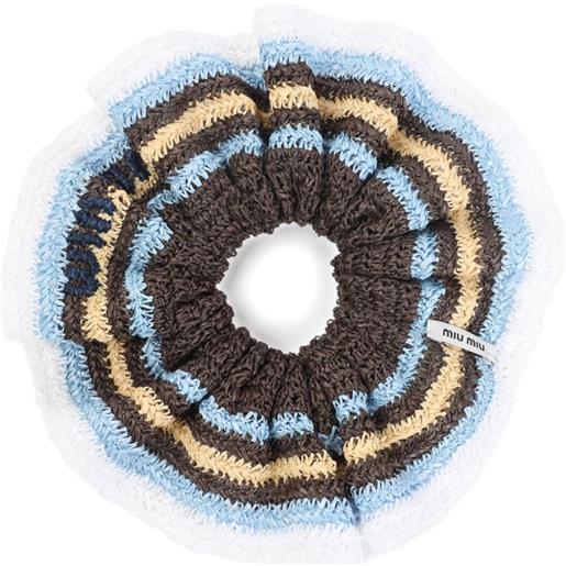 Miu Miu elastico per capelli a righe - marrone