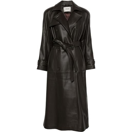 ducie trench in pelle - marrone