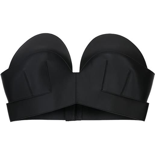 Givenchy top corto in pelle - nero