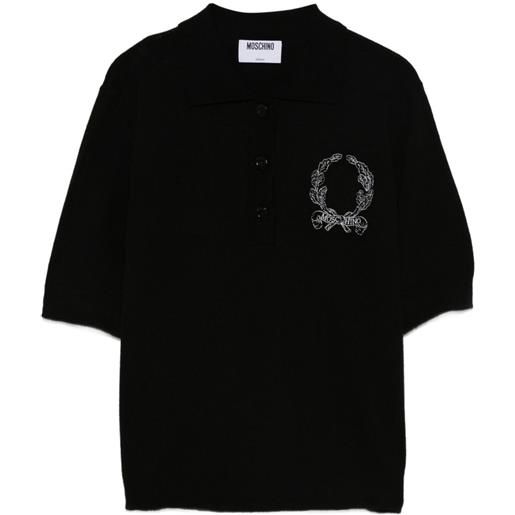 Moschino polo con logo - nero