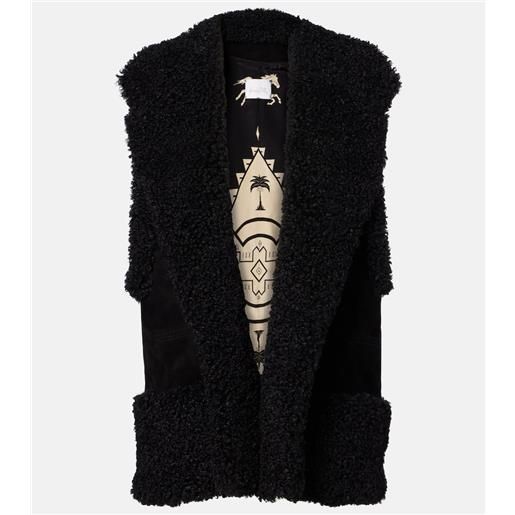 Johanna Ortiz gilet in suede con shearling