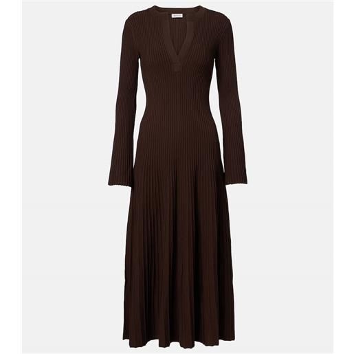 Simkhai abito midi genna in maglia a coste