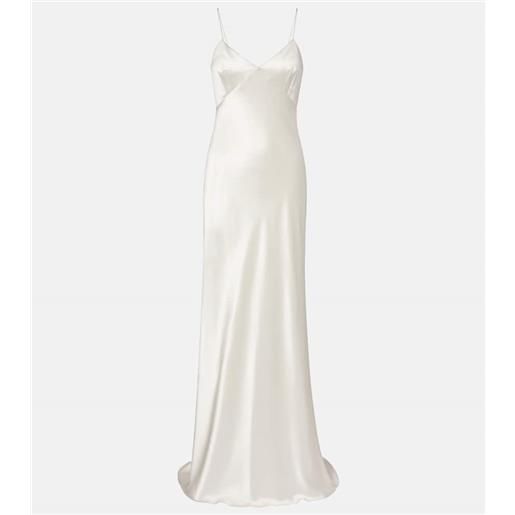 Max Mara abito lungo in raso di seta