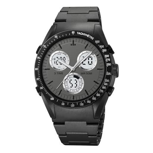 Tiong Orologio in legno leggero da uomo, orologio in legno di quarzo impermeabile luminoso, regalo di festa del papà, regalo di Natale
