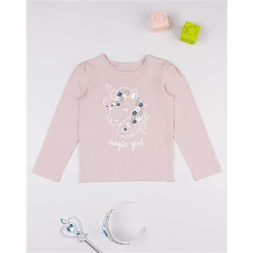 Prénatal t-shirt bimba rosa stampata unicorno