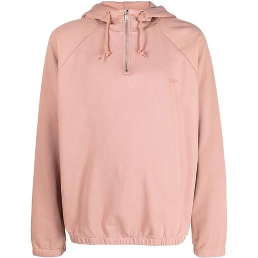 A.P.C. felpa ethan con mezza zip - rosa