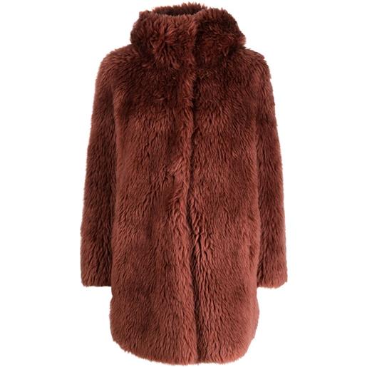 Yves Salomon cappotto con cappuccio - marrone