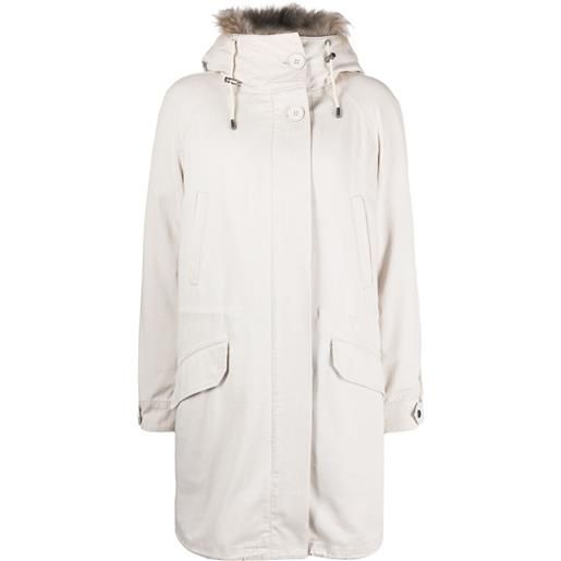 Yves Salomon parka con cappuccio rimovibile - toni neutri