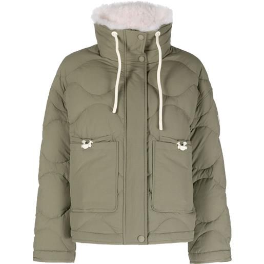 Yves Salomon piumino a collo alto - verde