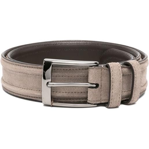 Canali cintura in pelle scamosciata - grigio