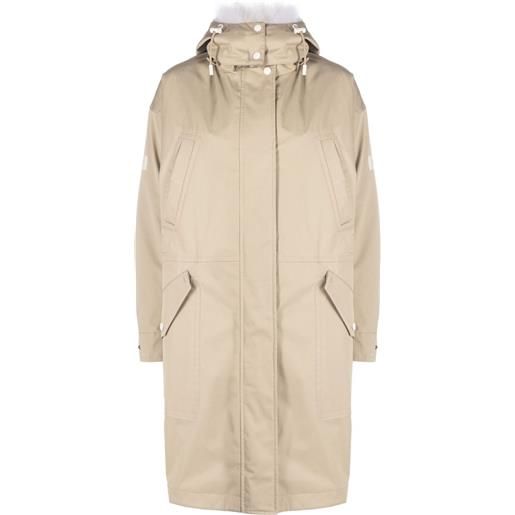 Yves Salomon parka midi con cappuccio - toni neutri