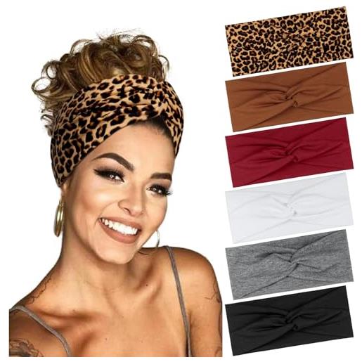 10 Fasce Per Capelli Morbide Con Filo – Cerchietti Regolabili Retrò Anni 40/50, Pois E Fiori, Accessori Donna