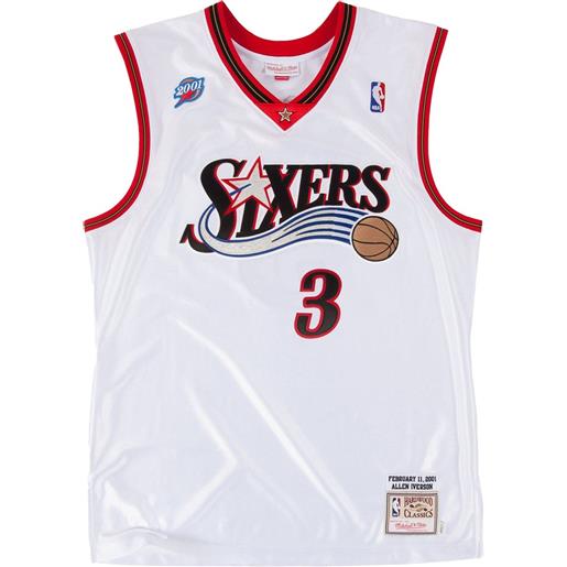 Mitchell & Ness t-shirt allen iverson 76ers 2001 - bianco