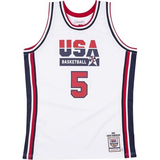 Mitchell & Ness maglia basket david robinson, usa 1992 - bianco
