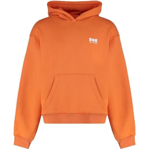 Nahmias felpa con cappuccio e logo - arancione