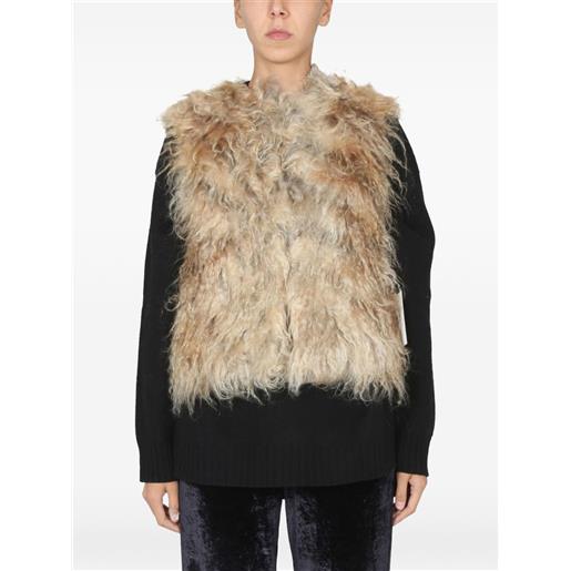 BECAGLI giacca in pelliccia - toni neutri