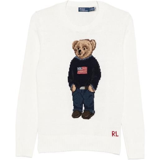 Polo Ralph Lauren maglione con ricamo - bianco