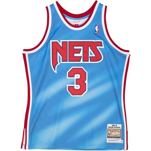 Mitchell & Ness maglia drazen petrovich, nets 1990 - blu