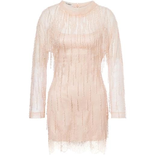 Alberta Ferretti abito con strass - rosa