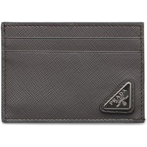 Prada portacarte in pelle - grigio
