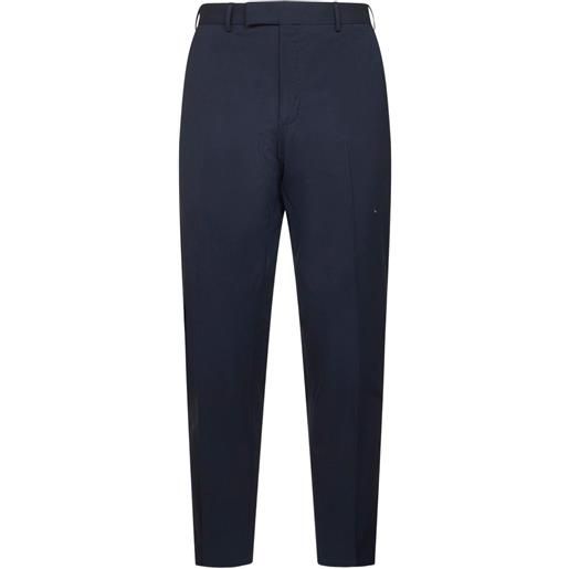 PT Torino pantaloni con pieghe e baschina piatta - blu