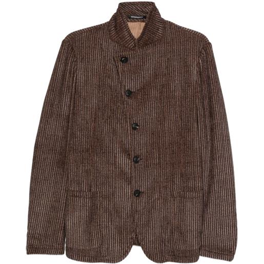 Emporio Armani blazer con motivo pied-de-poule - marrone