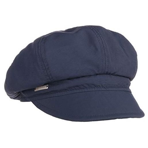 Seeberger berretto newsboy rainy day cappello invernale baker boy taglia unica - blu scuro