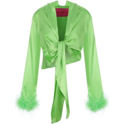 VERGUENZA blusa con decorazione - verde