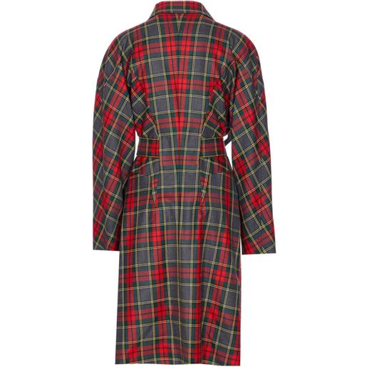 Vivienne Westwood cappotto tartan - rosso