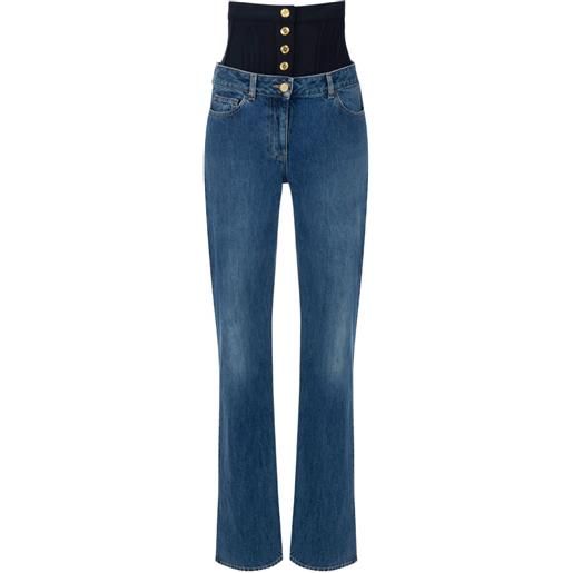 Elisabetta Franchi jeans con vita elasticizzata - blu