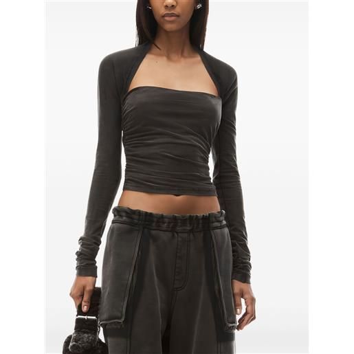 Alexander Wang top con ruches - grigio