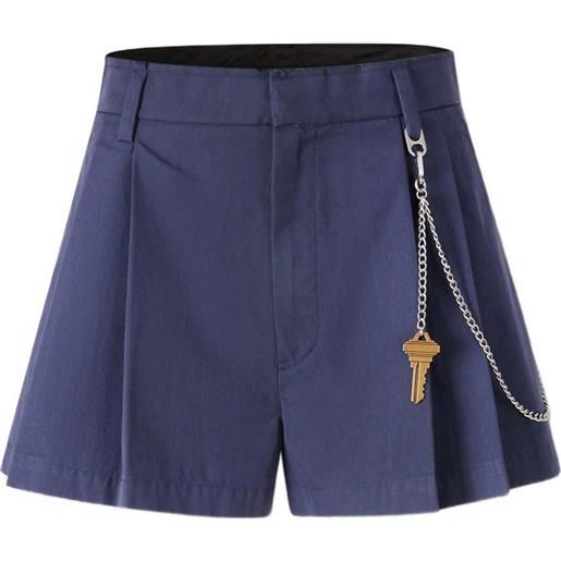 Alexander Wang shorts effetto gonna con pieghe - blu