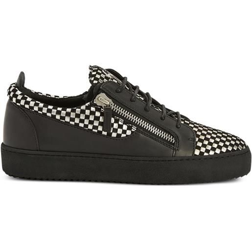Giuseppe Zanotti sneakers frankie a quadri - nero