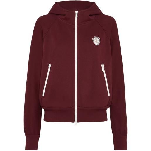 Brunello Cucinelli felpa con applicazione - rosso