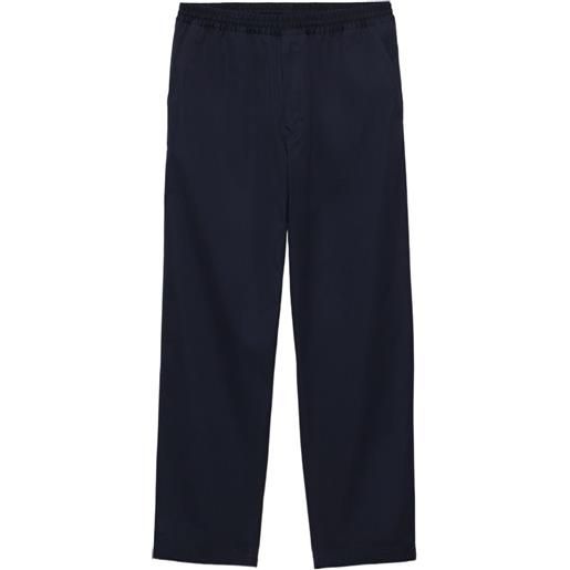 Prada pantaloni dritti con vita elasticizzata - blu