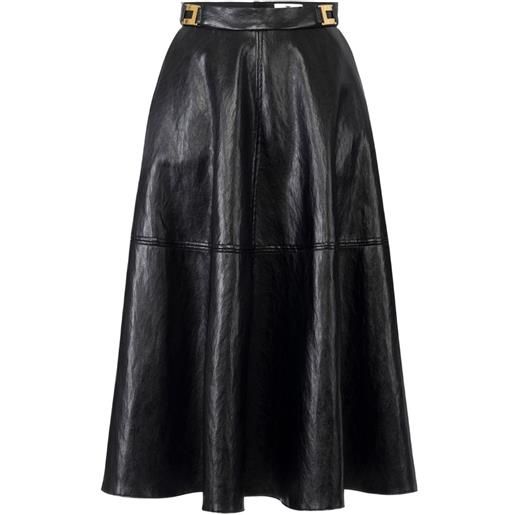 Elisabetta Franchi gonna midi con cintura - nero