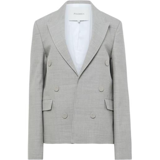 JW Anderson blazer doppiopetto in lana - grigio