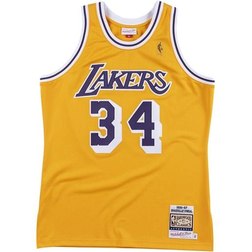 Mitchell & Ness t-shirt lakers 1996 shaquille o'neal - giallo