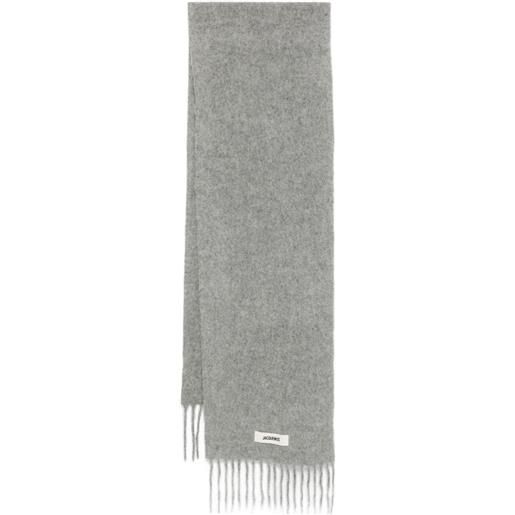Jacquemus sciarpa the carro con frange - grigio