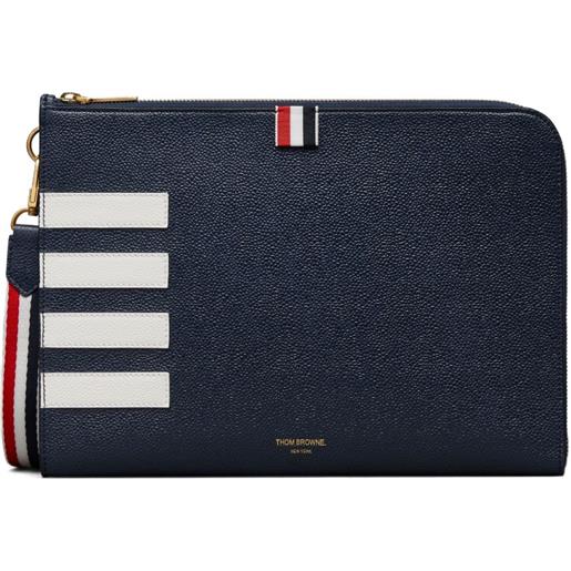 Thom Browne portafoglio con dettaglio a righe - blu