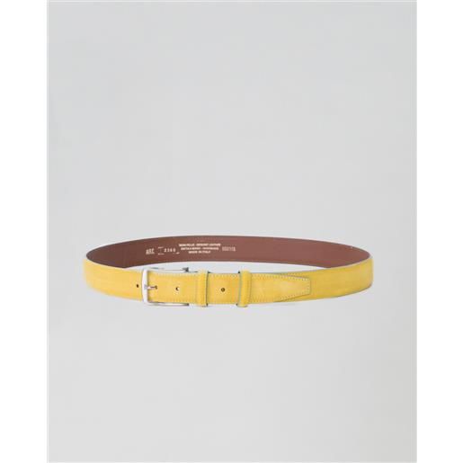 LeatherTrend.it phillip - cintura gialla in vera pelle scamosciata