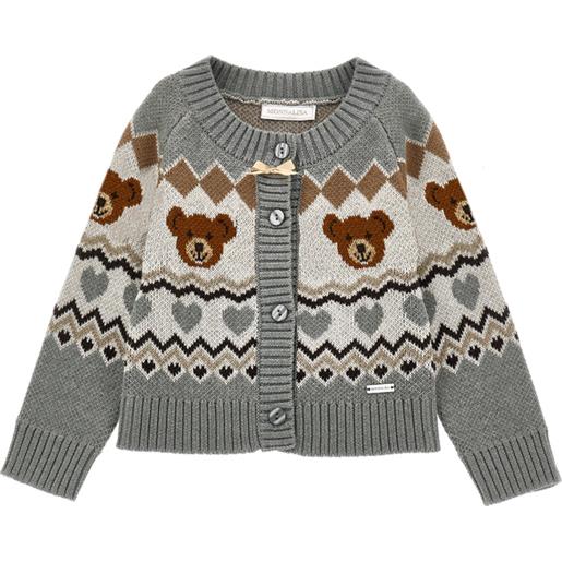 Monnalisa cardigan orsetto jacquard